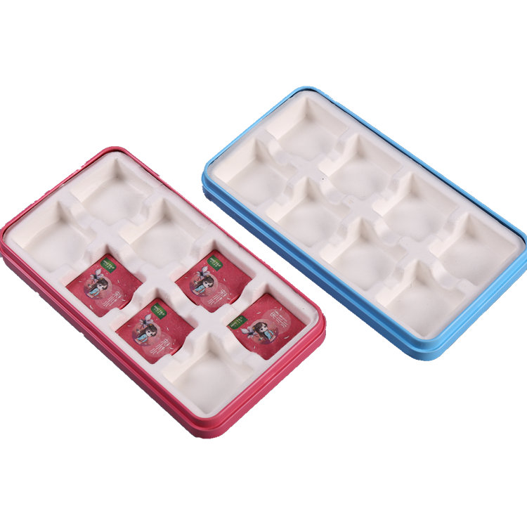 Biodegradable Packaging Insert Tray Holder for Tea in Tin Box
