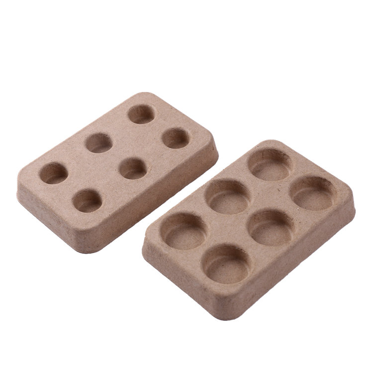 Eco Friendly Recycled Paper Pulp Molded Packaging Insert Tray