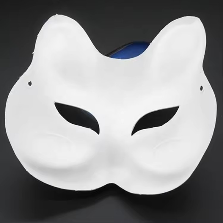 DIY Dress Up Masks Cat Masks to Paint Animal Cosplay Blank Painting Cat White Mask